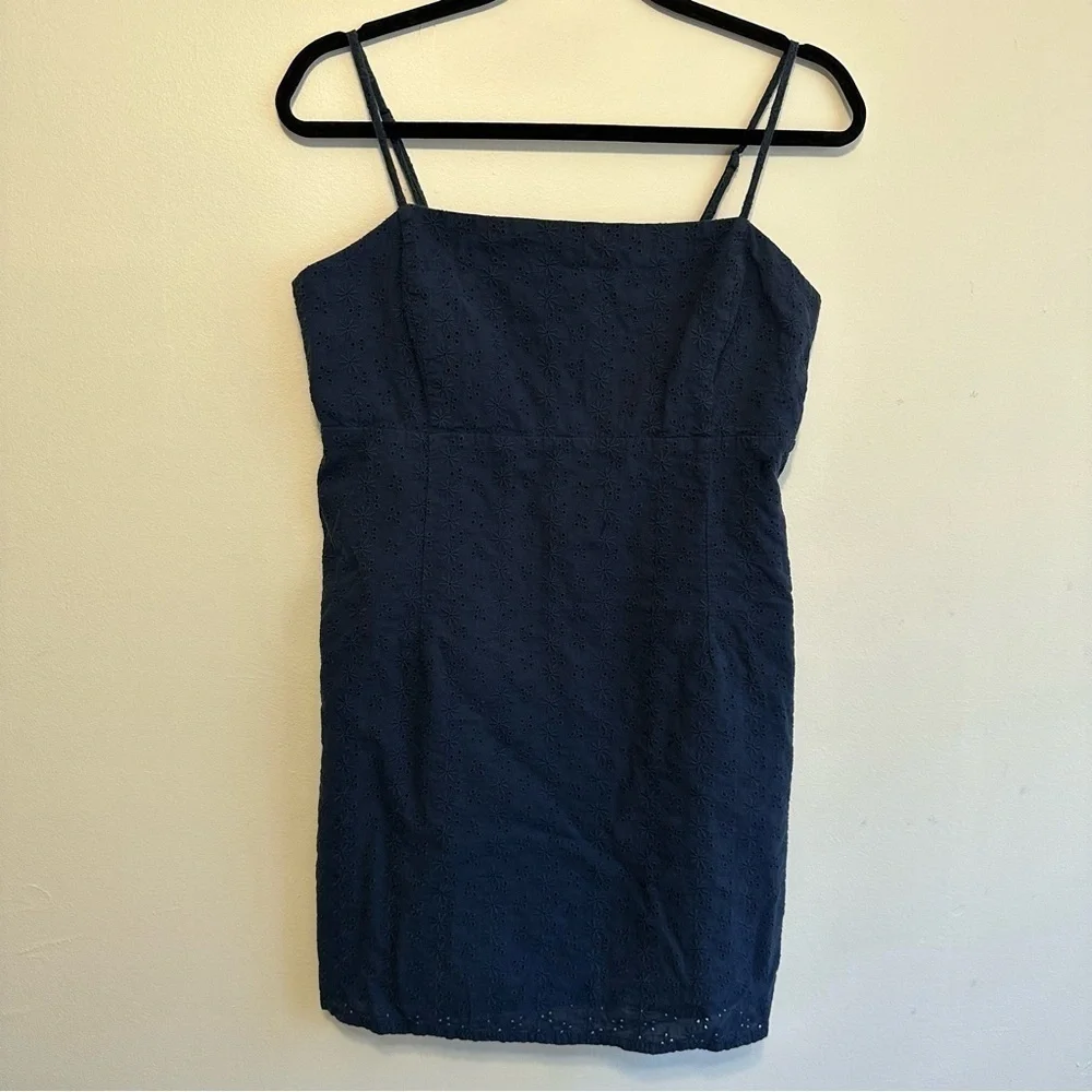 Garage Navy Blue Daisy Cutout Dress L Large